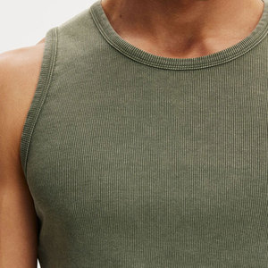Panel Design Men Custom <b>Make</b> <b>Your</b> <b>Own</b> Design Wholesale Streetwear Fashionable Plain Summer Wear 100% Cotton Quick Dry Tank Top - Product Image 4