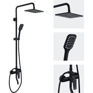 Ensemble de robinetterie de douche carrée de 10 pouces avec douchette à main 3 fonctions - Product Image 3