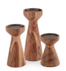 Porte-bougie en bois rustique de luxe, fait main, support décoratif pour bougie, idéal pour les cadeaux de festival et la décoration intérieure - Product Image 3