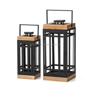 WONDER OVERSEAS Retro Vintage Linternas de madera Decoración del hogar de la India para Navidad - Product Image 3