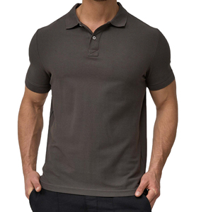 Chemise polo pour homme tendance, couleur gris, haute qualité, nouveau style, respirante, style décontracté, vêtements pour homme - Product Image 1