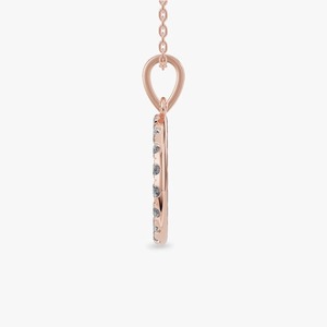Pendentif en argent 925 avec moissanite et cercle de strass en cristal, style classique, bijou unisexe, cadeau, signe du zodiaque Gémeaux - Product Image 3