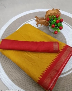 Sari de Algodón Mal de Primera Calidad para Mujer KV, Nueva Colección, con Blusa Sin Coser, Reversible, Antiarrugas, de Secado Rápido, para Otoño - Product Image 5