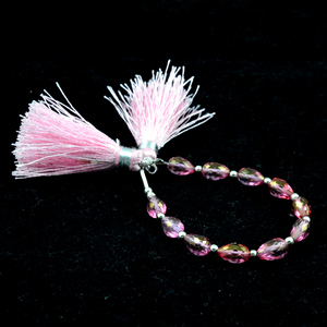 Hilo de Cuentas de Topacio Rosa Natural, Súper Elegante, con Forma de Gota Facetada, Hecho a Mano, Calidad Premium, Joyería para Regalo de Boda - Product Image 1