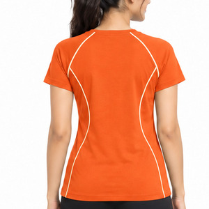 Womens Gym T Shirts <b>Ladies</b> Fitness <b>Tops</b> Cotton Workout Tees Private Label Wholesale Supplier Manufacturer OEM ODM Sportswear Tee - Product Image 6