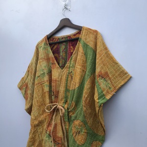 Nuevo Vestido Maxi Kaftan Kantha Vintage, Ropa de Playa, Vestido Kantha para Mujer - Product Image 5