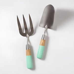 ชุดเกรียงและจอบด้ามไม้สำหรับทำสวนทั้งในร่มและกลางแจ้ง สีดำ ราคาถูกที่สุดในอินเดีย - Product Image 3