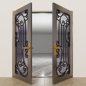 Hand Forged Wrought Iron Entry <b>Door</b> <b>Decorative</b> Iron <b>Front</b> <b>Door</b> for Luxury Homes Hotels and Commercial Buildings - Product Image 2