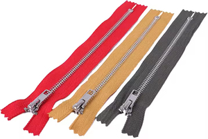 Fermeture éclair métallique à dents en Y, fermeture éclair ordinaire à extrémité fermée avec verrouillage automatique, fermetures éclair pour vêtements, sacs, bagages - Product Image 2