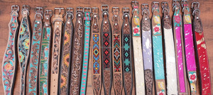 Collier de chien de Style occidental en cuir repoussé turquoise 100% collier rembourré en cuir véritable colliers de chien en cuir de haute qualité de qualité supérieure - Product Image 4