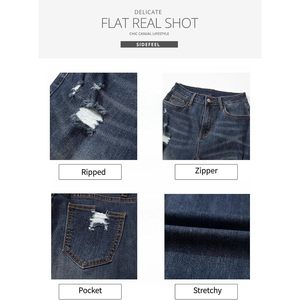 2025 Zimbaplatinum femmes jambe droite en détresse jean respirant véritable sarcelle évasé Denim pantalon taille 18 - Product Image 5