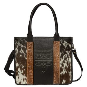 Qualité supérieure Le plus adorable cuir de fourrure de vachette poignée souple sac fourre-tout dos Double poche artisanat Style spacieux sacs à bandoulière - Product Image 3