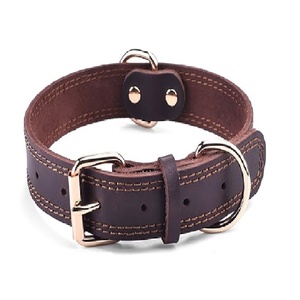 Collier de chien en cuir indien avec pointes, pour tambour, de haute qualité, avec boucles en laiton, Clips et motif de bande en Nylon - Product Image 1