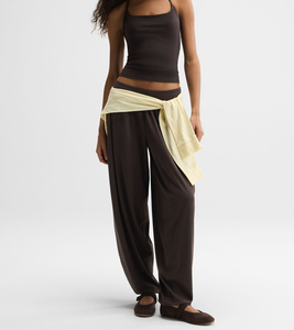 Pantalon de jogging en maille taille haute pour femme, coupe ample décontractée, en tissu doux et respirant de qualité supérieure - Product Image 3