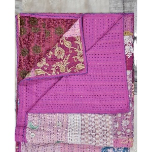 Kantha Patchwork Kantha kambhadiya ผ้าควิลท์ผ้าไหมคุณภาพสูงทนทาน60x90ผ้าปูที่นอนดีไซน์ศิลปะไม่เหมือนใครสำหรับฤดูหนาว - Product Image 4
