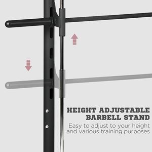 Stazione Multifunzione Regolabile per Palestra Domestica con Rack per Squat, Barra per Trazioni e Funzioni per Sollevamento Pesi - Product Image 4