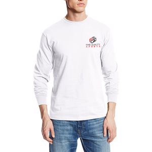 Camiseta de Manga Larga Lisa para Hombre, Diseño Sencillo, Venta al por Mayor, Ropa Masculina de Alta Calidad, Cuello Redondo, Diferentes Tallas - Product Image 5