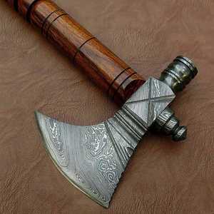 OEM Handmade Damascus Steel Tomahawk <b>Axe</b> Custom Tactical Hunting <b>axe</b> With Wooden Handlel <b>Viking</b> <b>Axe</b> In 100% High Quality - Product Image 2