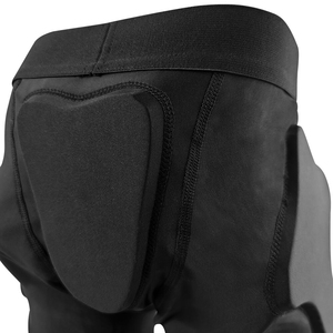 Black <b>Padded</b> Football Pants Belt Closure Athletic Sportswear Breathable Adult Football Practice Gear Mens Performance Wear black - Product Image 6