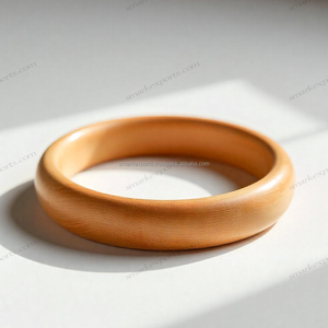 Brazalete de madera hecho a mano indio, aspecto pulido Natural, ligero y duradero para mujer, colección de joyas - Product Image 3