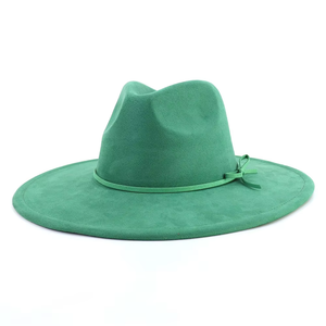 Sombrero Fedora de Gamuza al por Mayor, Ala Ancha, para Mujer, Moda, Formal, Fiesta, Exterior, Casual, Estilo Vintage, Jazz, Panamá - Product Image 1