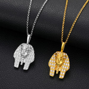 Colgante de Elefante Chapado en Rodio con Incrustaciones de Diamantes de Imitación, Amuleto de Animal Estilo Hiphop, Joyería de Moda Unisex, Regalo - Product Image 3