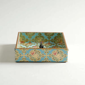 Boîte à mouchoirs en émail imprimée décorative support rectangulaire fait à la main pour hôtel, bureau et style intérieur - Product Image 5