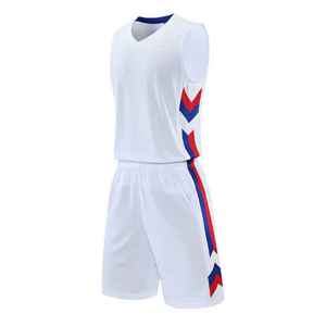 Ensemble d'uniformes de basket-ball sublimés personnalisés pour hommes, maillot d'équipe sans manches à séchage rapide et short - Product Image 6