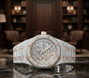 Customized VVS Moissanite Automatic Watch for <b>Men</b> 41mm mechanical Skelton Luxury VVS Diamond Watch for Ultimate Luxury Wholesale - Product Image 1