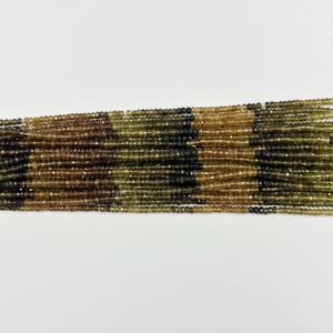 Cuentas Redondas Facetadas de Granate Tundro de 3 mm, Sueltas para la Fabricación de Joyas, Calidad AAA+, Sin Tratar, Multicolores, Accesorios para Pulseras DIY - Product Image 1