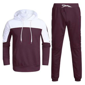 Unisex <b>Tracksuit</b> Midweight Winter Hooded Pullover Drawstring Closure Breathable Eco-Friendly custom logo Simple men <b>tracksuits</b> - Product Image 2