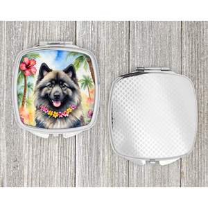 Keeshond Luau Miroir de maquillage de voyage compact, portable, pliable, design, cadeau pour femmes et filles - Product Image 4