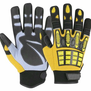 Top Quality Synthetic Leather Back Four way With Foam <b>Lamination</b> Neoprene Cuff Heat Resistant Tpr Inject Mechanic Gloves - Product Image 6