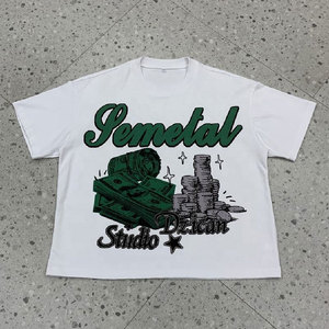 เสื้อยืดคอกลมพิมพ์ลายสำหรับผู้ชายเสื้อแฟชั่นแนวสตรีทเสื้อยืดผ้าฝ้ายลายกราฟิกทันสมัย - Product Image 6