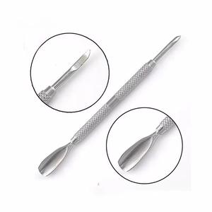 2026 trending <b>nail</b> pusher Stainless steel <b>nail</b> cleaner Double ended <b>nail</b> <b>tool</b> New design <b>nail</b> cuticle pusher - Product Image 1