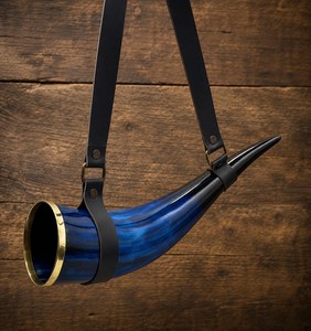 Drinking Horn Large Viking Drinking Horn with Leather Holder Premium Quality Viking Drinking Horn with Accept Custom Size - Product Image 2