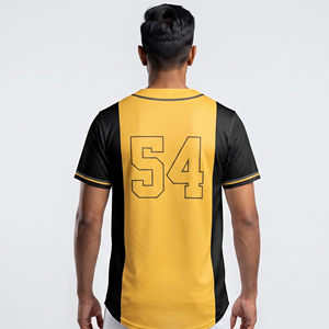 <b>Men's</b> Baseball Jersey Short Sleeve <b>Men</b> Baseball Jerseys Full Button Sublimated Printed <b>Men</b> Baseball Jersey - Product Image 2