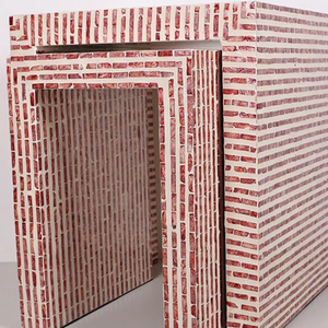 ชุดโต๊ะกาแฟหินอ่อนฝังมุกสองตัว ราคาส่งสุดคุ้ม สำหรับห้องนั่งเล่น สไตล์หรูหรา จากเวียดนาม - Product Image 2