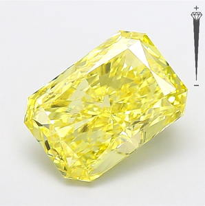 Diamant de laboratoire CVD LG 798601357 ROYAL GEMS certifié IGI, 4,01 carats, taille Radiant, couleur Jaune Vif Fantaisie, clarté VS2, pour bijoux - Product Image 1