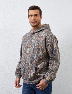 Sweat-shirts à capuche en molleton épais, camouflage woodland, brodés sur mesure, fabricant de vêtements de chasse OEM, marque privée - Product Image 4