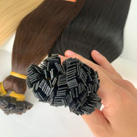 Extensions de Cheveux Humains Bruts Vietnamiens de Qualité Supérieure, Super Double Drawn, I-Tip Remy, Double Trame Faite à la Machine, Toutes Couleurs, Prix de Gros