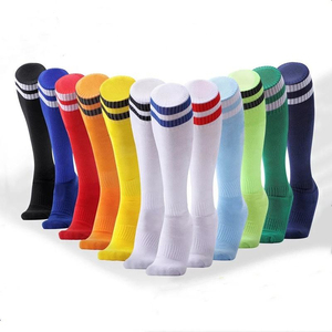 Chaussettes rayées respirantes mi-hautes pour le basketball, adultes, 100% coton, tricotées, style classique, chaussettes de sport d'été - Product Image 1