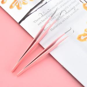Pince à épiler de précision antistatique à pointe en fibre pour extensions de cils et sourcils, en acier inoxydable, outils de maquillage de beauté - Product Image 4