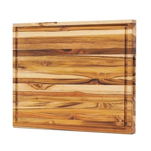 Planche à découper rectangulaire en bois d'acacia avec poignée, non toxique, passe au lave-vaisselle, planche à découper de cuisine - Product Image 6