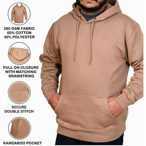 Pulls à capuche unisexes personnalisés Clush Industries, coupe courte, en polaire polyester/coton, séchage rapide, collection automne-hiver, vente chaude - Product Image 4