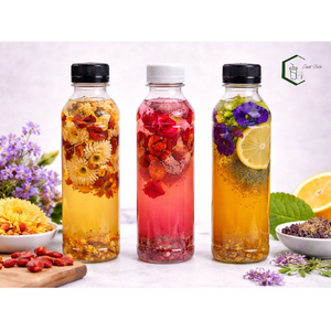 330ml Square PET <b>Plastic</b> Bottle with Double Ring Design for Clear Beverage Juice Tea Packaging OEM Screw <b>Cap</b> Vietnam Factory - Product Image 2