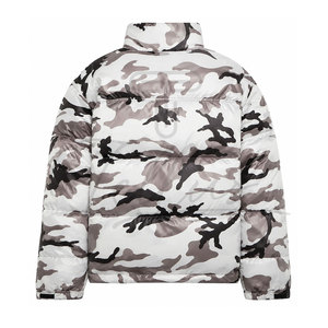 Blouson d'hiver matelassé pour homme de haute qualité, à capuche, camouflage, chaud et confortable, avec logo personnalisé, conception OEM, col montant, fermeture avant - Product Image 2