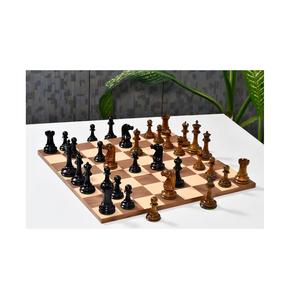 Juego de Ajedrez Staunton de Lujo Hecho a Mano con Piezas Ponderadas y Tablero Plegable de Nogal, Grado Profesional para Torneos - Product Image 1