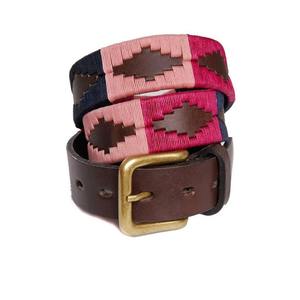 Ceinture de polo en cuir de qualité supérieure, brodée, avec boucle en étain, fabriquée sur mesure, ceintures de polo en cuir de luxe à vendre - Product Image 1