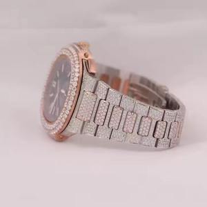 Hip Hop Iced Out Watch Moissanite Diamond Look Luxury Bling Watch Party Jewelry Gift - Product Image 3